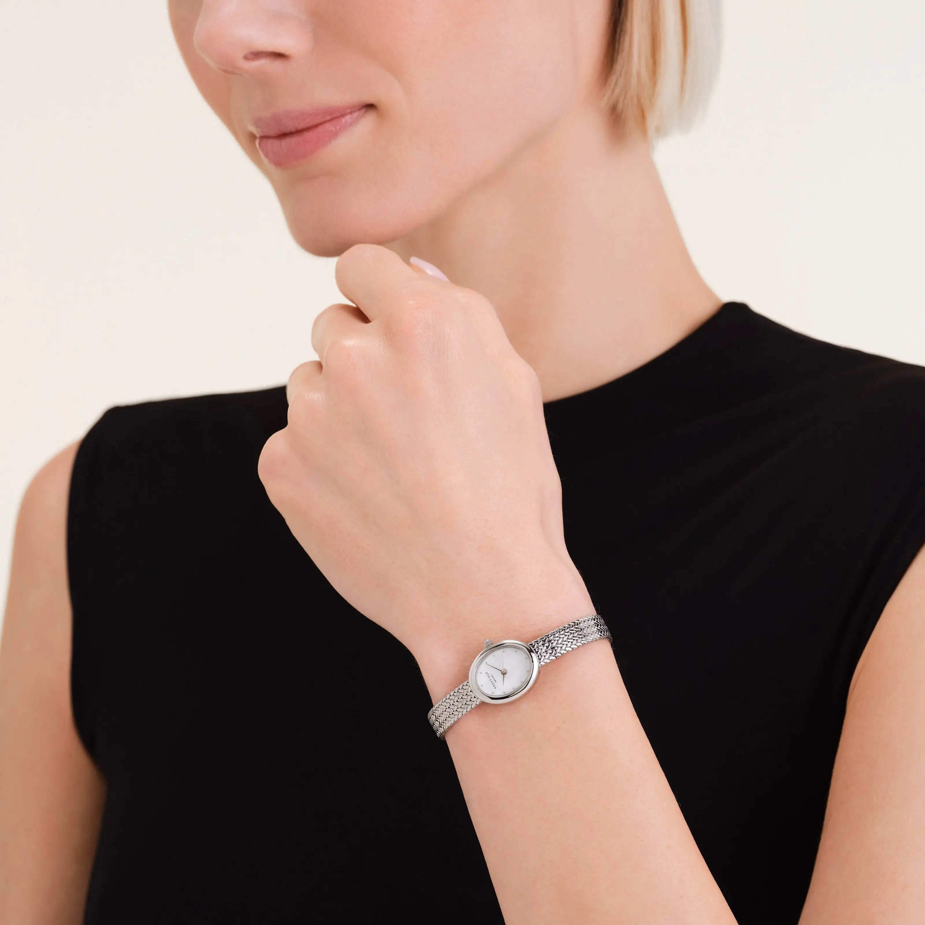 Montre Rosefield Mini Oval Argent M05