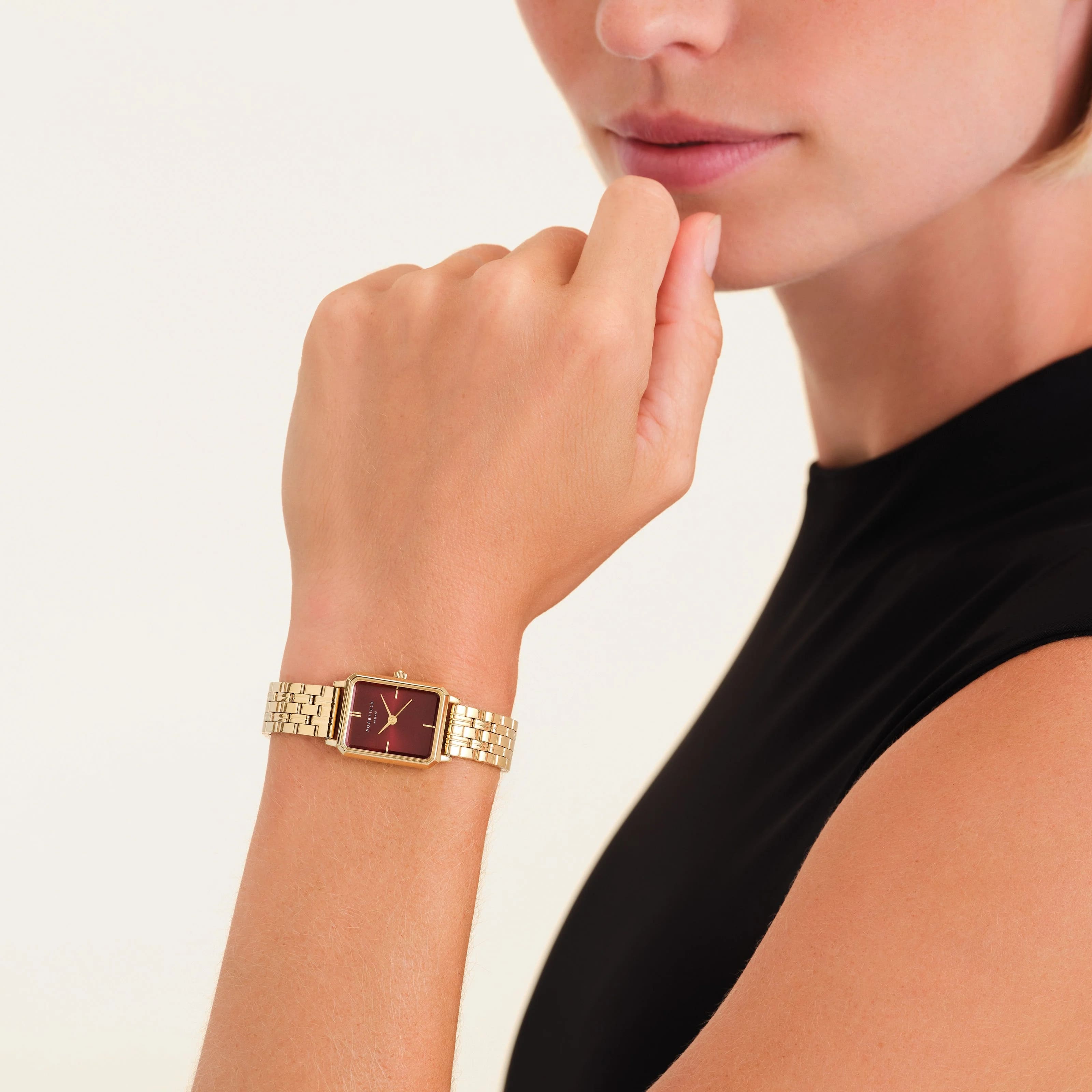 Montre Rosefield Octagon XS Bordeaux O83