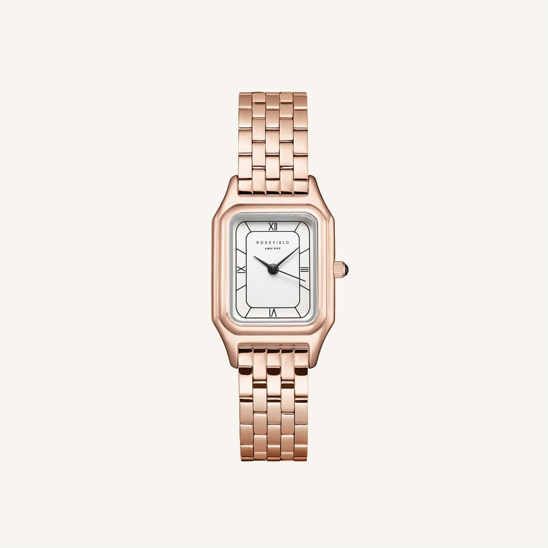 Montre Rosefield Ivy Blanc Or Rose OC04
