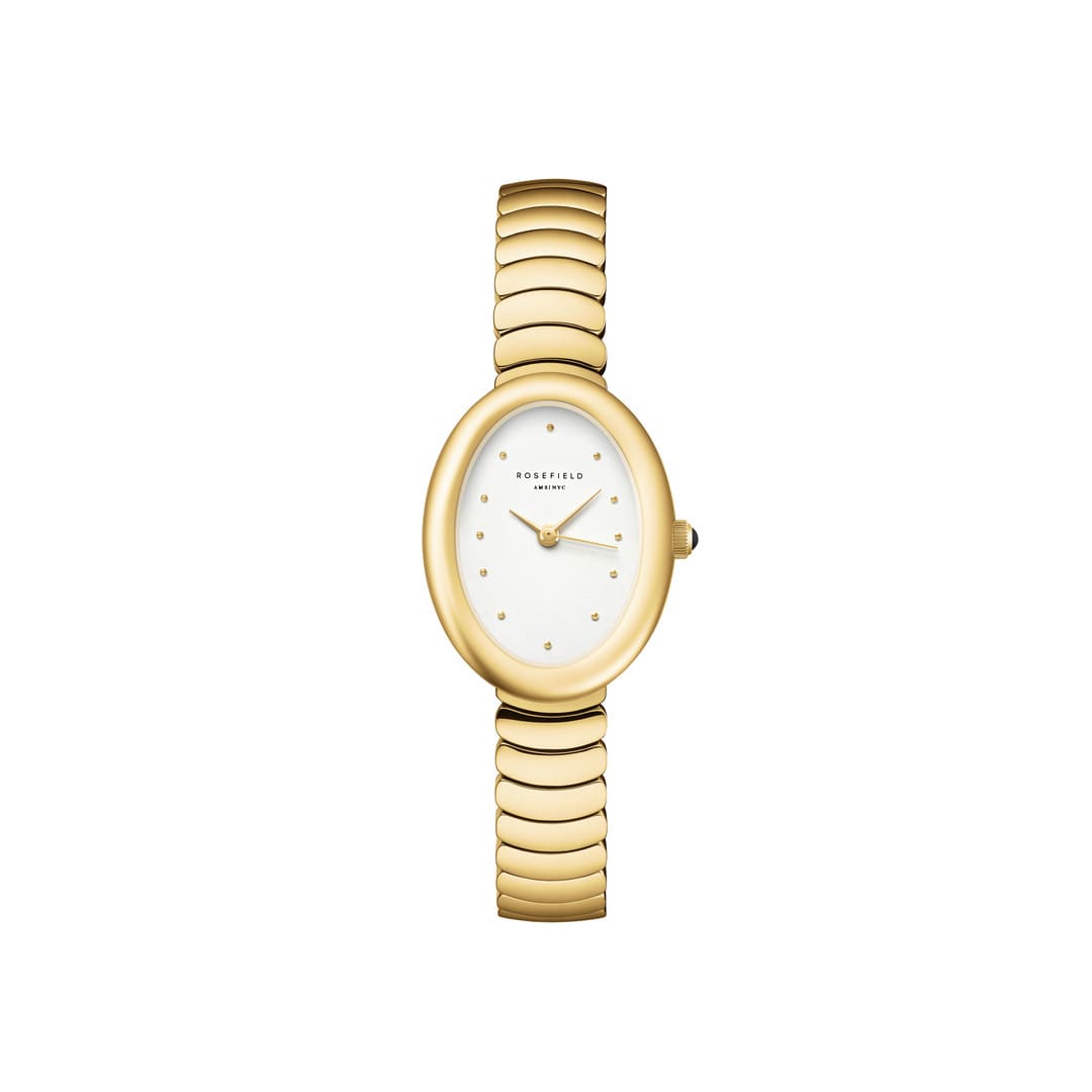 Montre Rosefield Oval Or Blanc OV19