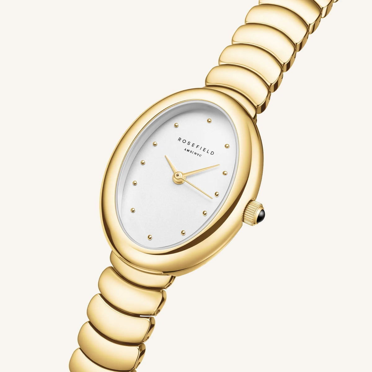 Montre Rosefield Oval Or Blanc OV19