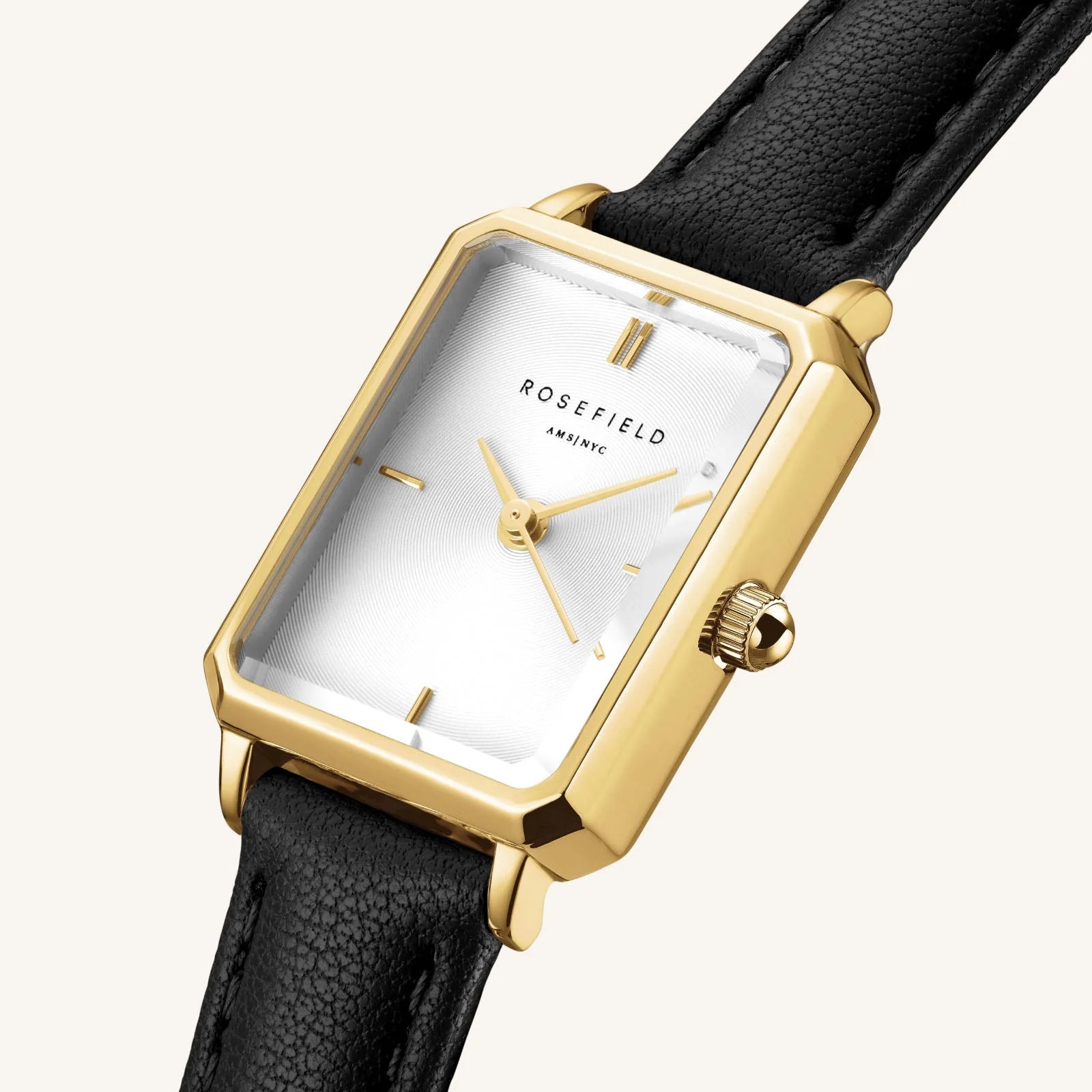 Montre Rosefield Octagon XS Cuir Noir O84