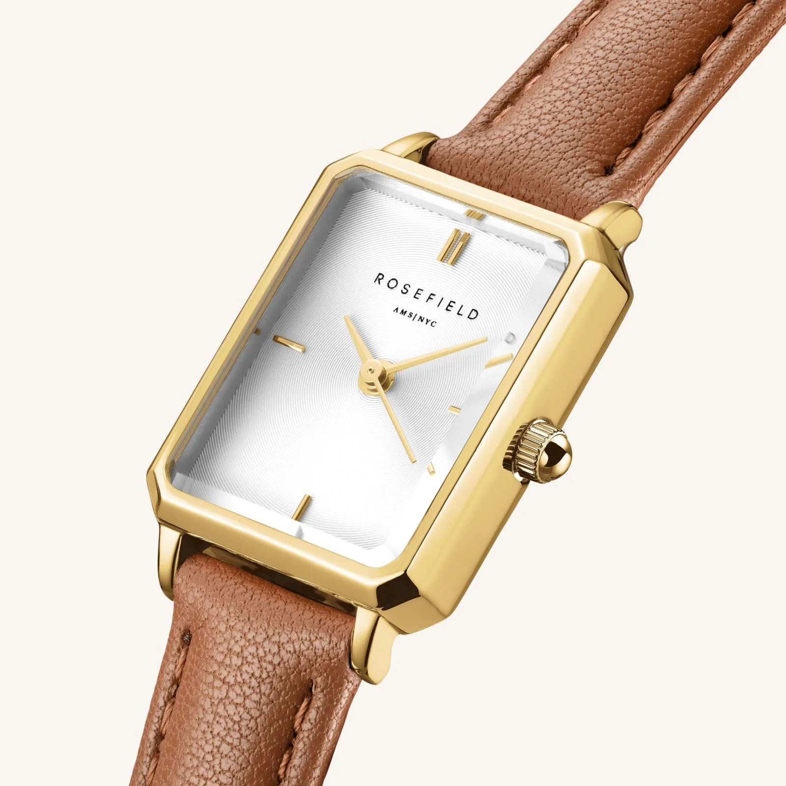 Montre Rosefield Octagon XS Cuir Camel O85