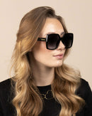 Lunettes de Soleil Oozoo Noire UV400 SG006-BK - PRECIOVS