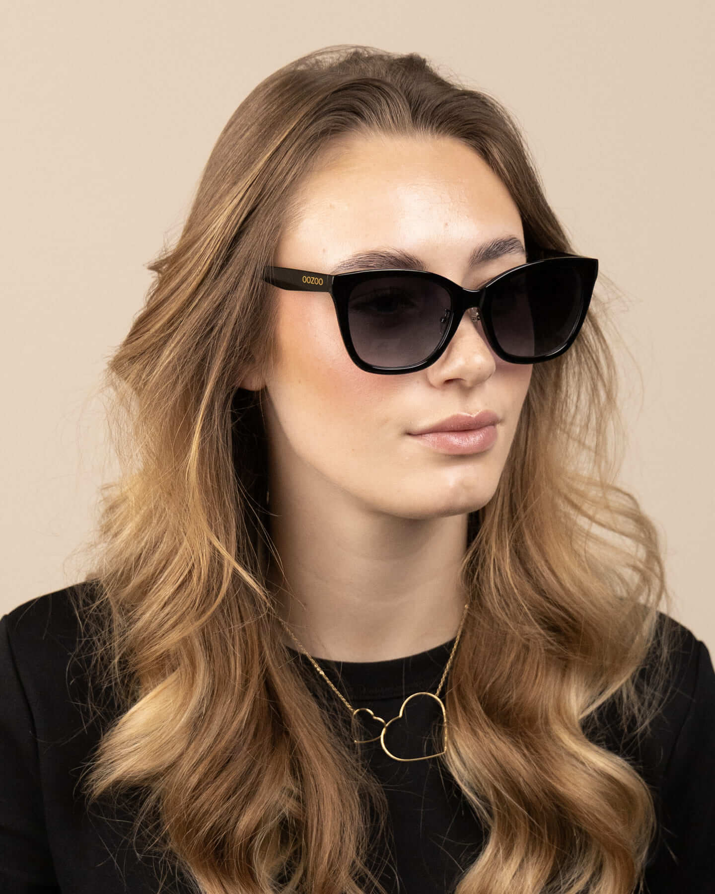 Lunettes de Soleil Oozoo Noir UV400 SG009-BK - PRECIOVS