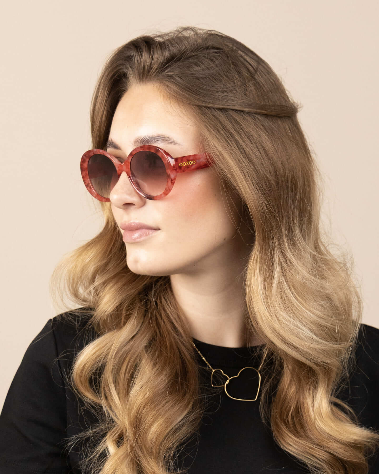 Lunettes de Soleil Oozoo Rose/Rouge Tortoise UV400 SG010-PR - PRECIOVS