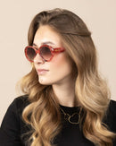 Lunettes de Soleil Oozoo Rose/Rouge Tortoise UV400 SG010-PR - PRECIOVS