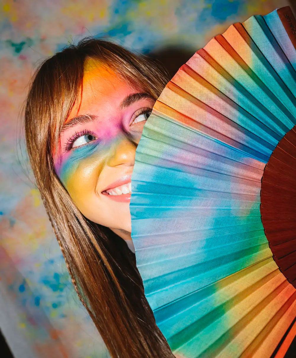 Éventail artisanal A Fan Of Aurora Skies - PRECIOVS