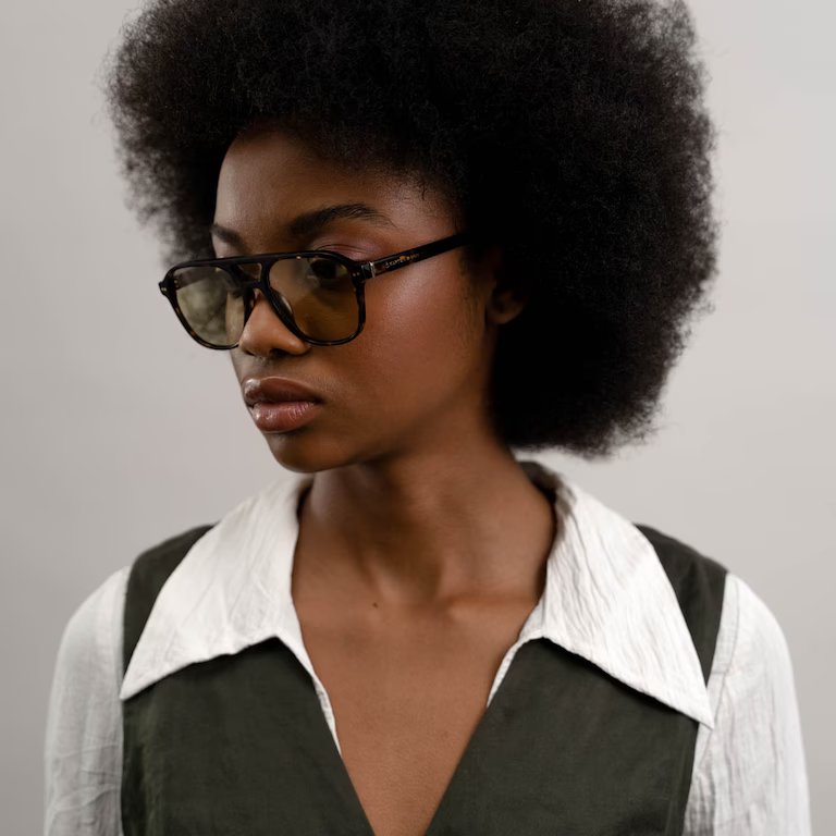 Lunettes de Soleil Kapten & Son Zurich Oversize Dark Tortoise Green - PRECIOVS