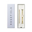 Coffret Rosefield Montre Mini Oval + bracelet Coffee Bean Or Jaune X289