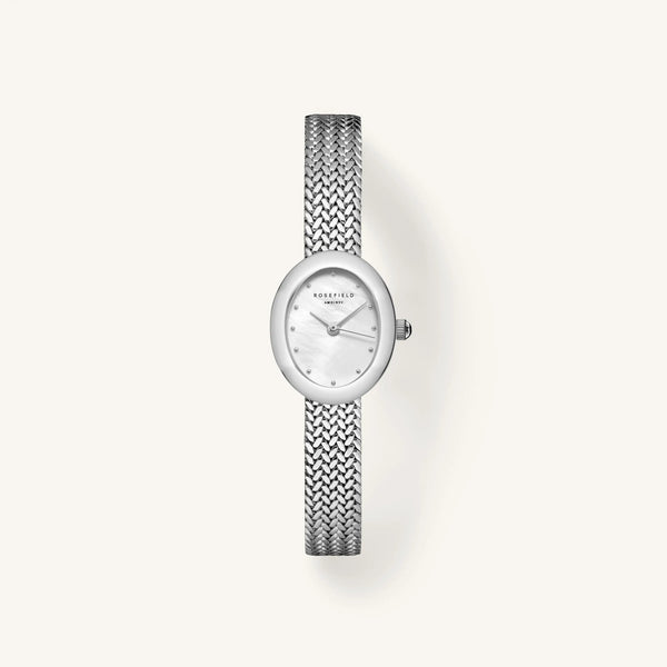 Montre Rosefield Mini Oval Argent M05