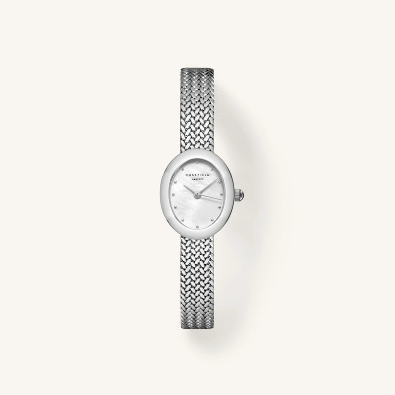 Montre Rosefield Mini Oval Argent M05