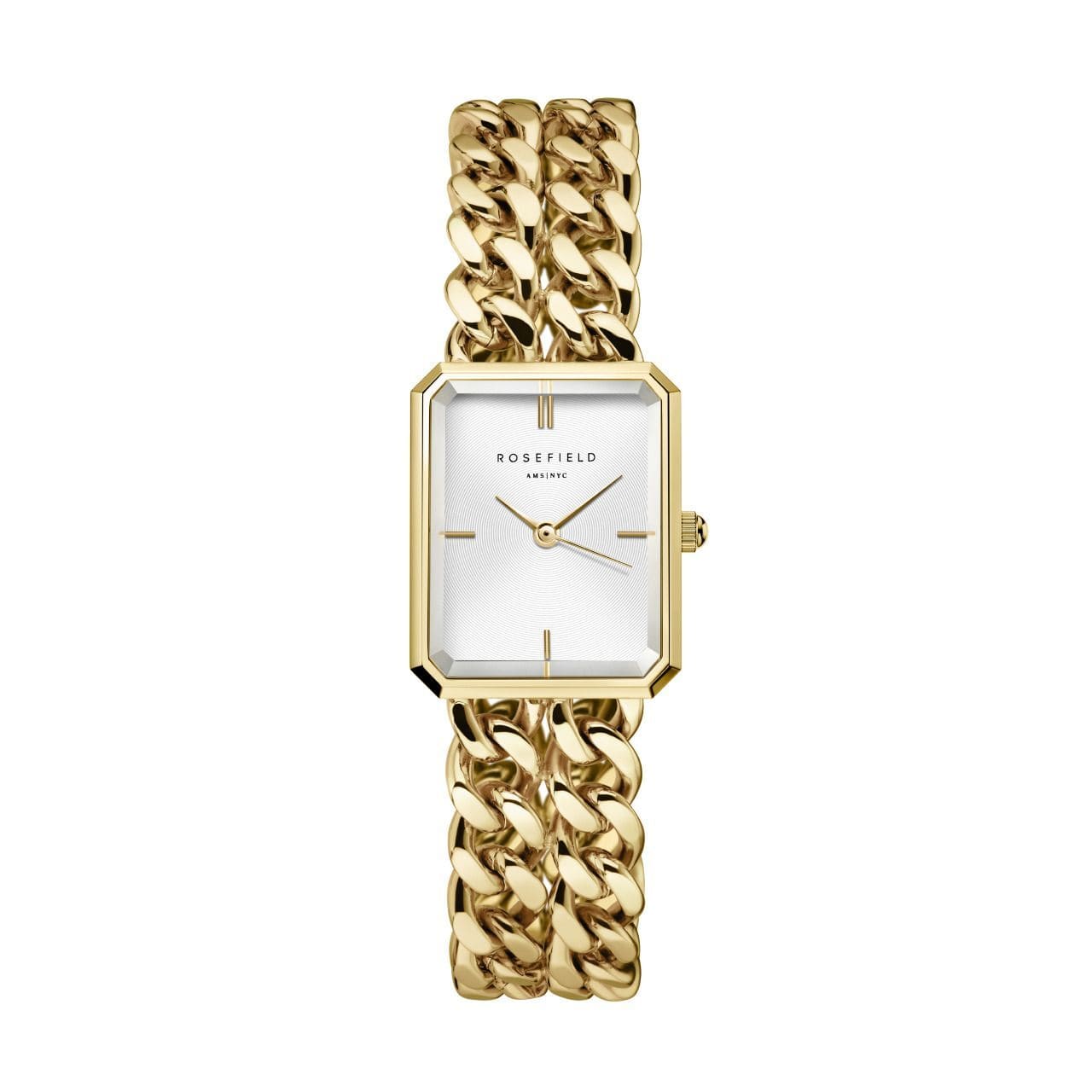 Montre Rosefield Octagon XS Studio Double Chain Or O76 - PRECIOVS