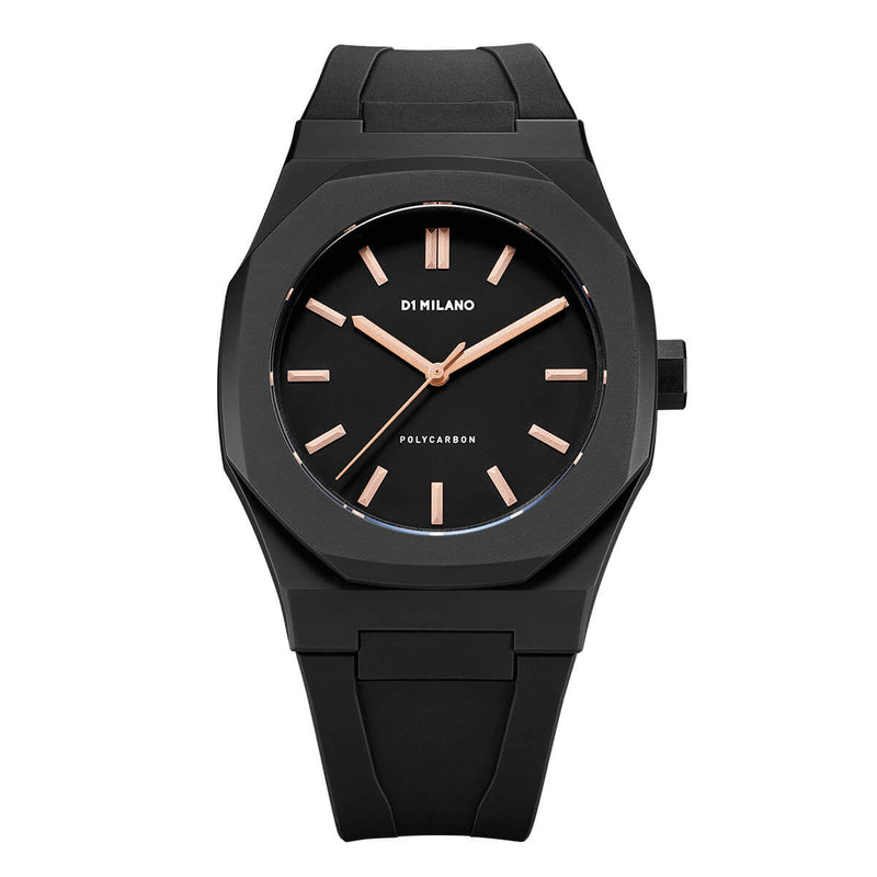 Montre D1 MILANO Polycarbon avec détails Rose Gold PCRJ03 - PRECIOVS