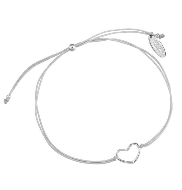 Bracelet I.Ma.Gi.N Jewels Br Heart Corde Grey Argent - PRECIOVS