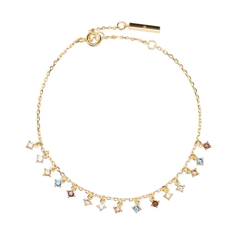 Bracelet PDPaola Willow argent plaqué or et pierres précieuses - PRECIOVS