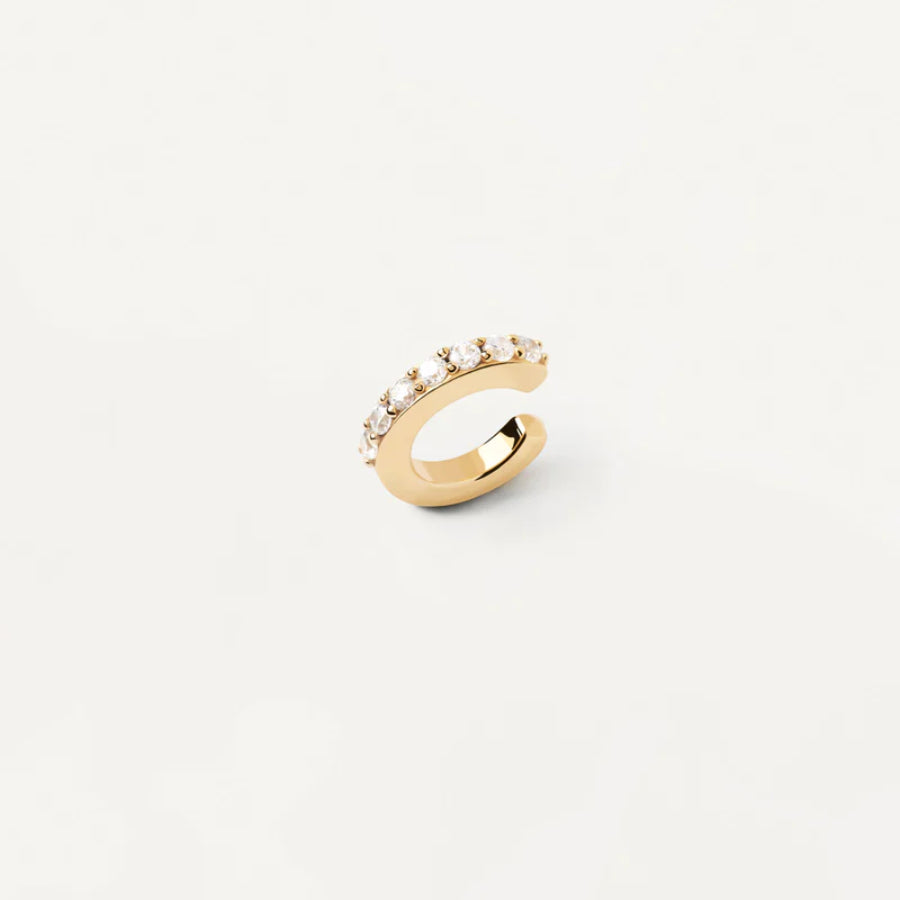 Earcuff PDPaola Alex argent plaqué or et zircons blancs - PRECIOVS