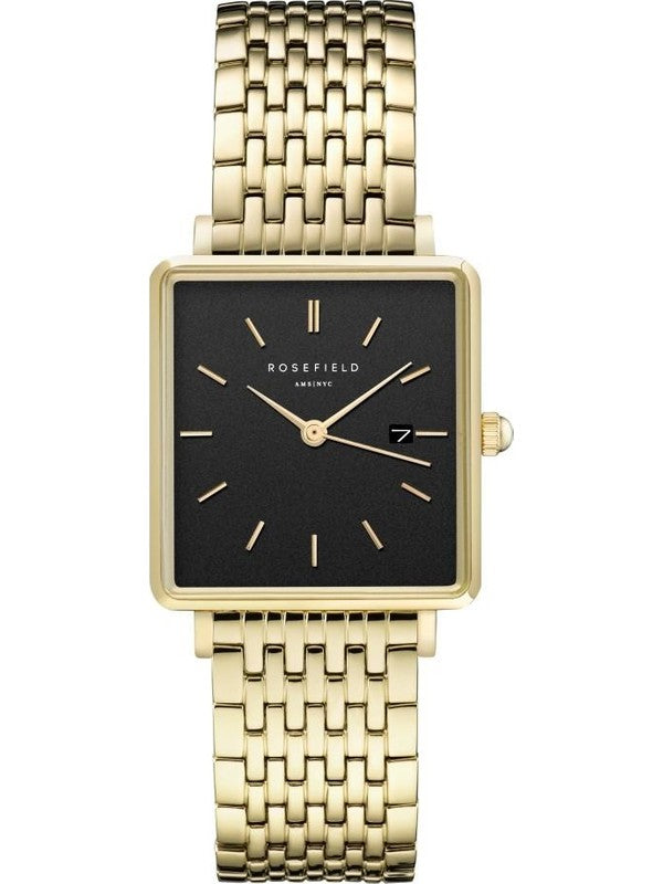 Montre Rosefield THE BOXY Black Gold Q017 - PRECIOVS