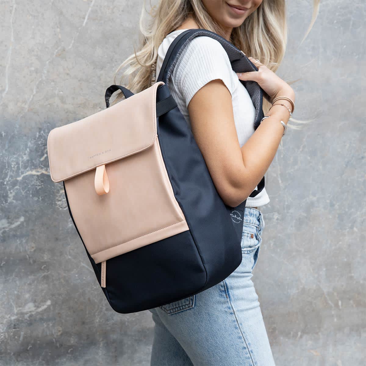 Sac à dos Kapten & Son Fyn Navy Blush - PRECIOVS