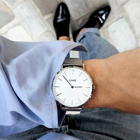 Montre Cluse La Bohème Boho Chic Mesh Silver/White CW0101201002 - PRECIOVS