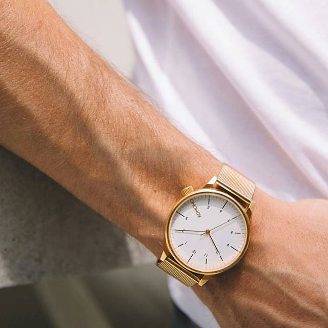 Montre Komono WINSTON ROYALE GOLD WHITE KOM-W2358 - PRECIOVS