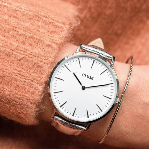 Montre CLUSE La Bohème Boho Chic Silver White/Silver Metallic CL18233 - PRECIOVS
