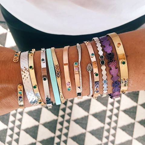Bracelet Jonc MYA BAY Wild Textures Texture Feuille JC-55 G - PRECIOVS