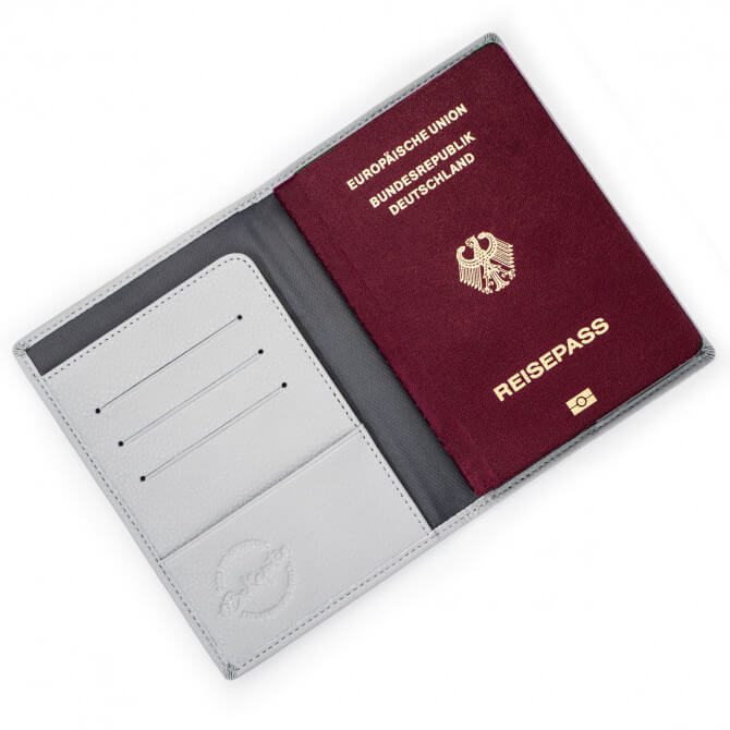Porte-passeport Kapten & Son Cuir Gris - PRECIOVS