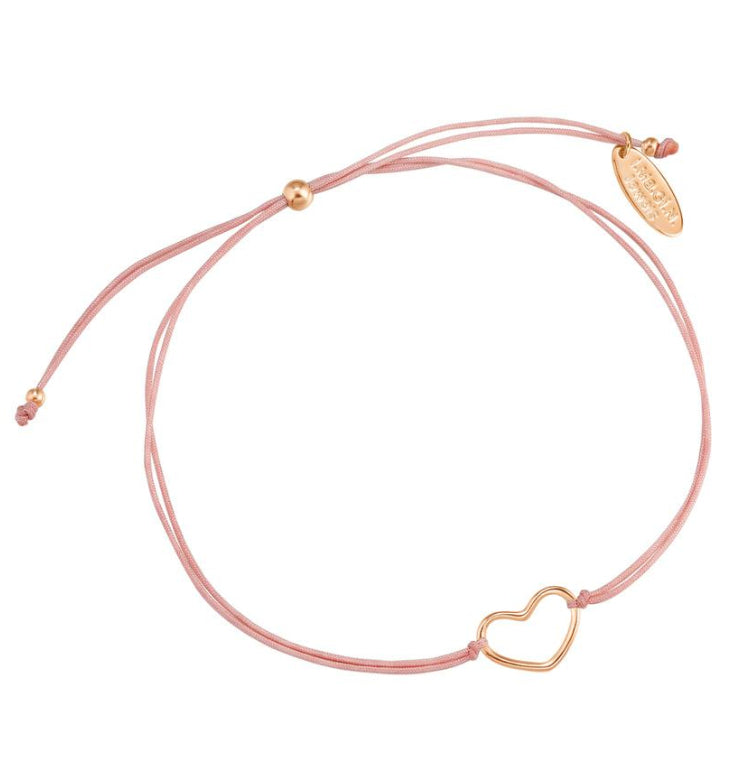 Bracelet I.Ma.Gi.N Jewels Br Heart Corde Rose Or Rose - PRECIOVS