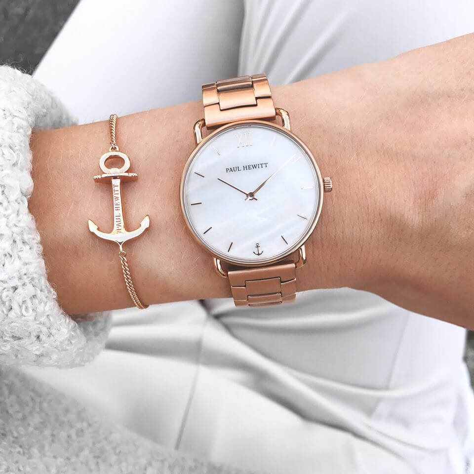 Bracelet Paul Hewitt Anchor Spirit Plaqué rose gold 18 carats - PRECIOVS