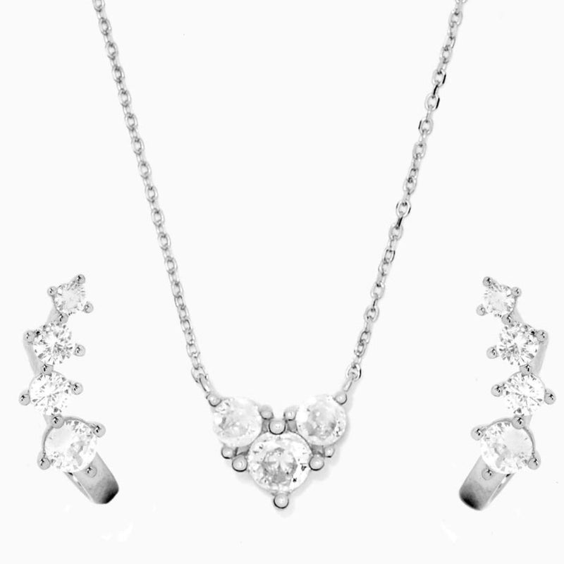 Ensemble PDPaola The Forever Set collier et boucles d'oreilles argent - PRECIOVS