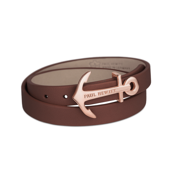 Bracelet Enroulé Paul Hewitt NORTH BOUND Or Rosé Brun - PRECIOVS