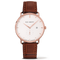 Montre Paul Hewitt Grand Atlantic Line White Sand IP Or Rosé Bracelet Cuir Imprimé Marron Foncé - PRECIOVS