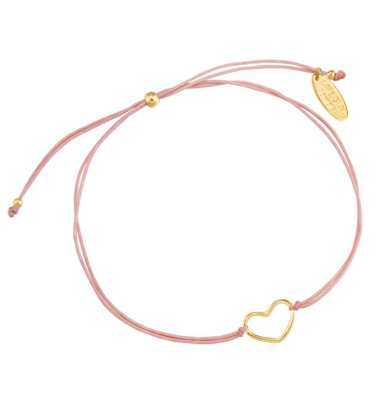 Bracelet I.Ma.Gi.N Jewels Br Heart Corde Rose Or Jaune - PRECIOVS