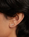 Boucles d'oreilles PDPaola Natura argent plaqué or et zircons blancs - PRECIOVS