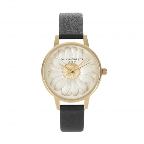 Montre Olivia Burton FLOWER SHOW 3D DAISY Black Gold OB15EG38 - PRECIOVS