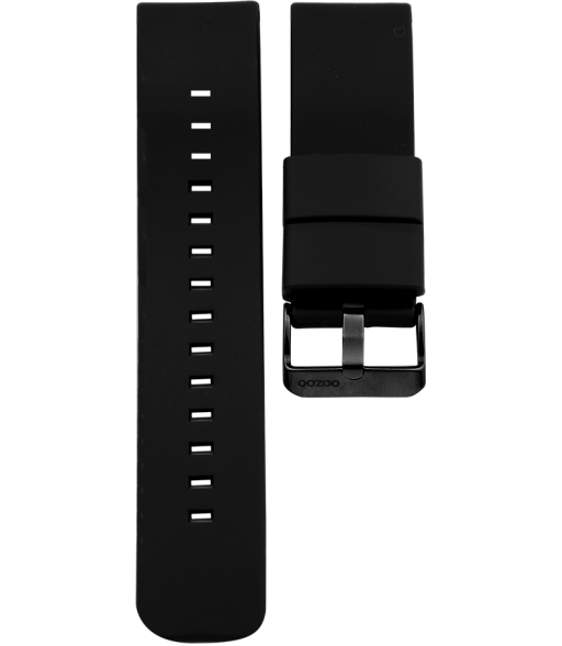 Bracelet de montres Oozoo Smartwatch Silicone Noir boucle noire - PRECIOVS