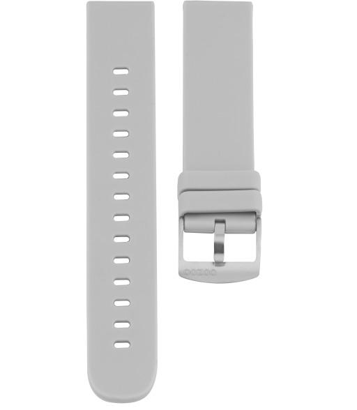 Bracelet de montres Oozoo Smartwatch Silicone Gris boucle argent - PRECIOVS
