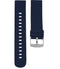 Bracelet de montres Oozoo Smartwatch Silicone Bleu Marine boucle argent - PRECIOVS