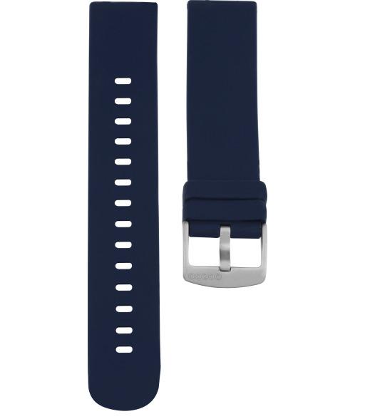 Bracelet de montres Oozoo Smartwatch Silicone Bleu Marine boucle argent - PRECIOVS