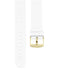 Bracelet de montres Oozoo Smartwatch Silicone Blanc boucle or jaune - PRECIOVS