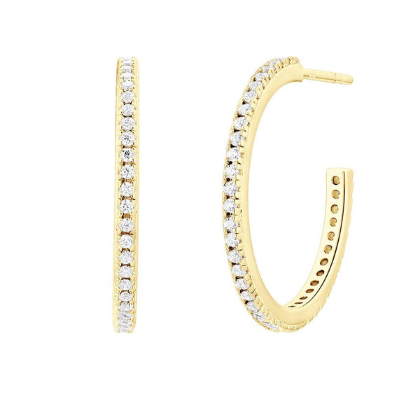 Boucle d'oreilles I.Ma.Gi.N Jewels Bo Big Hoop White Or Jaune - PRECIOVS