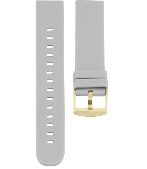 Bracelet de montres Oozoo Smartwatch Silicone Gris boucle or jaune - PRECIOVS