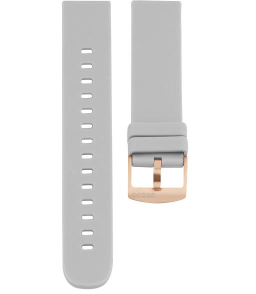 Bracelet de montres Oozoo Smartwatch Silicone Gris boucle or rose - PRECIOVS