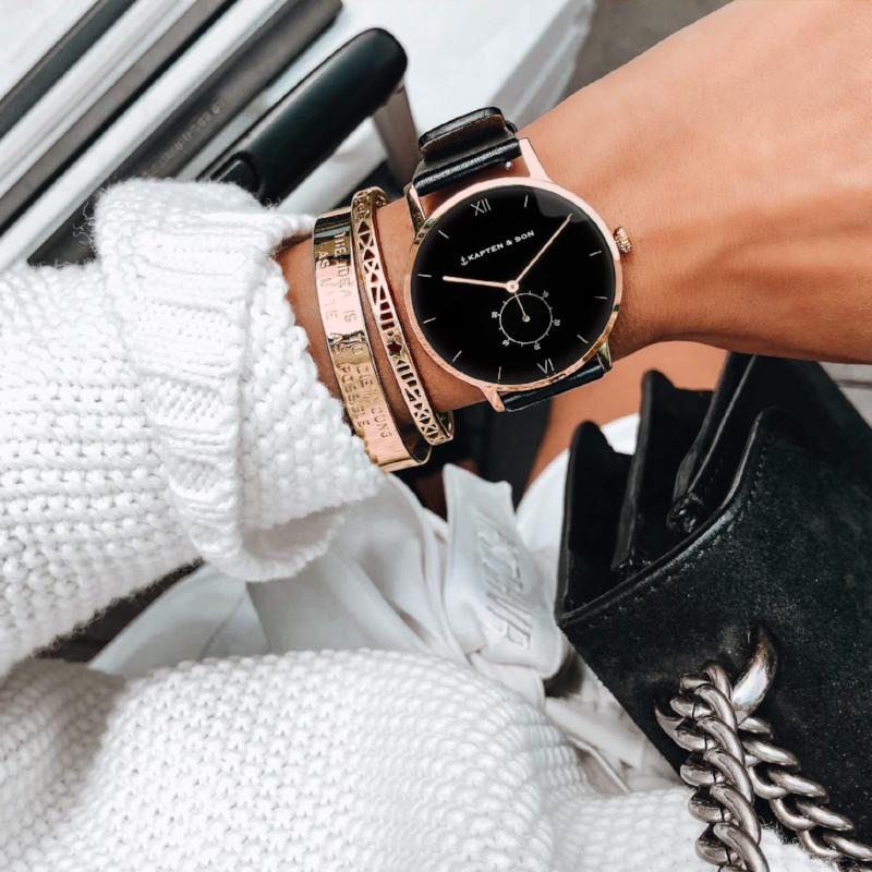 Montre Kapten & Son Heritage All Black Leather - PRECIOVS