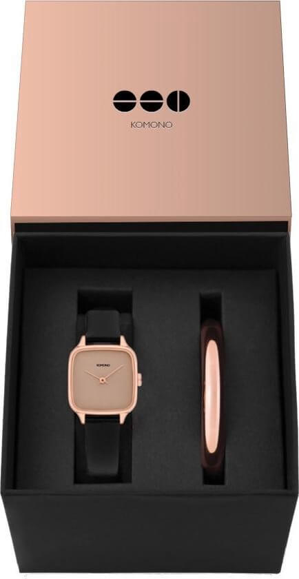 Coffret Komono Montre Kate black rose et jonc - PRECIOVS