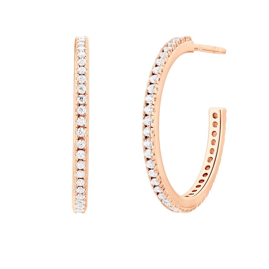 Boucle d'oreilles I.Ma.Gi.N Jewels Bo Big Hoop White Or Rose - PRECIOVS