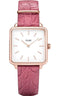 Montre CLUSE La Tétragone Rose Gold White/Soft Berry Alligator CL60020 - PRECIOVS