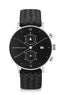 Montre Kapten & Son Chrono Silver All Black Woven Leather - PRECIOVS