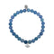 Bracelet CO88 Perles en Jade bleu avec motif fleur de lotus 8CB-17040 - PRECIOVS